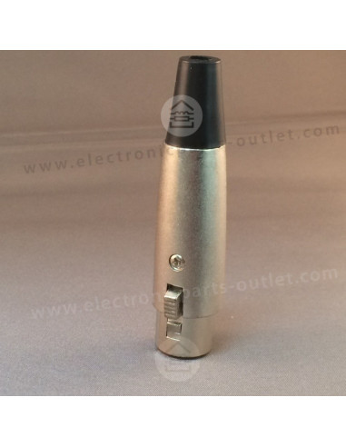 XLR 3P plug Female long metal casing