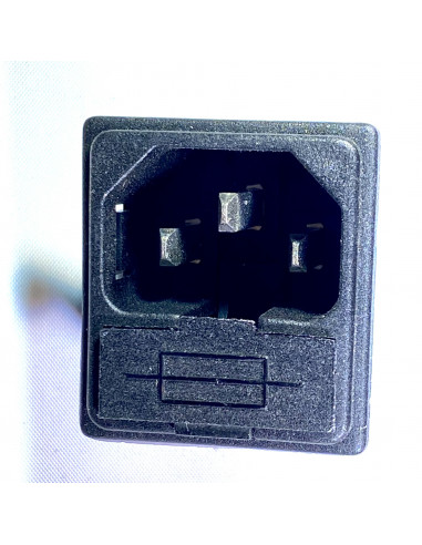 Schurter Euro power entry module + fuseholder - AMP plug connectors - snap-in mount