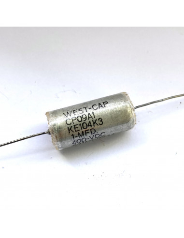 West-Cap Audio grade paper in oil capacitor MIL-specs 0,1uF / 400VDC