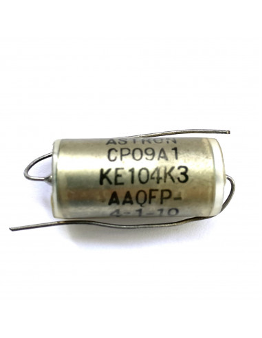 Astron Audio grade paper in oil capacitor MIL-specs 0,1uF / 400VDC