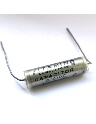Sprague Vitamin Q Audio grade paper in oil capacitor MIL-specs 0,22uF / 100VDC