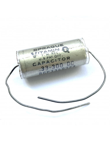 Sprague Vitamin Q Audio grade paper in oil condensator MIL-specs 0,33uF / 300VDC