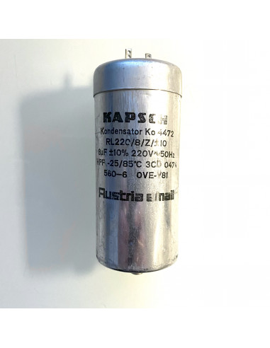 Kapsch Ko4472 8uF 220VAC HPF MP Condensator