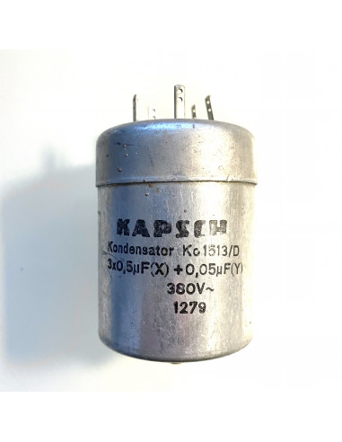Kapsch Ko1513/D 3x0,5uF(X) + 0,05uF(Y) 380VAC MP Capacitor