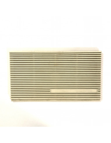 Vintage speaker grille (NOS) light gray 177x100 mm