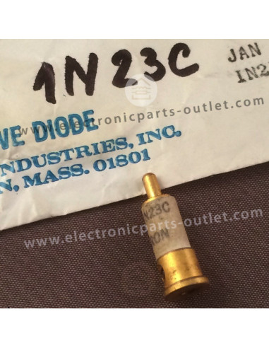 1N23 C  Silicon, point-contact mixer diode, NF 10 dB at 9.37GHz