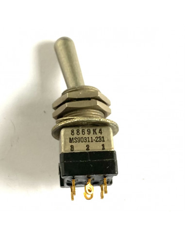 C-H MS90311-231 Toggle switch 2x change-over panel mount (MIL)