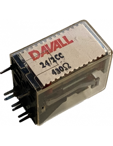 Davall 24/2CC Relais DPDT 23x17x30mm 430-ohm (12-26V)