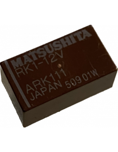 Matsushita RK1-12V HF Power relais 20x11x9mm. 50 ohm 12VDC , max. 2 GHz. SPDT
