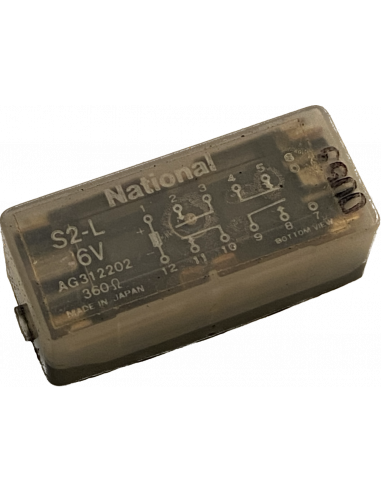 National S2-L-6V High Power RF Relay 450MHz DPDT 6VDC