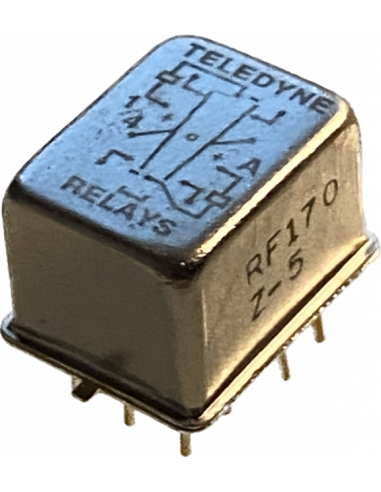 Teledyne RF103-12 RF Relay high sensitivity DPDT DC - 8 GHz 10x10x8mm metalcan MIL
