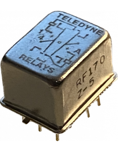 Teledyne RF103-12 RF Relay high sensitivity DPDT DC - 8 GHz 10x10x8mm metalcan MIL