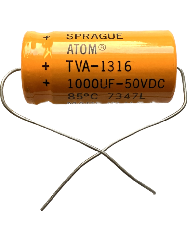 Sprague Atom TVA-1316 condensator 1000uF / 50VDC