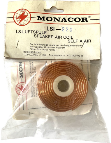 Monacor LSI-220 Luchtspoel 2,2mH - 1,3cul - 0,6Ω - 300W