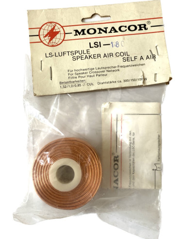 Monacor LSI-180 Luchtspoel 1,8mH - 1,3cul - 0,6Ω - 300W
