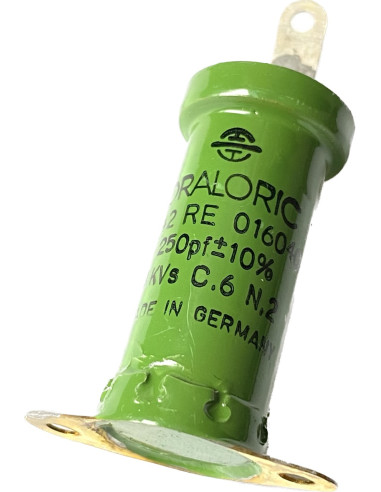 Draloric R42 RE 016040 Hoogspanning condensator 250pF - 3kV (MIL)